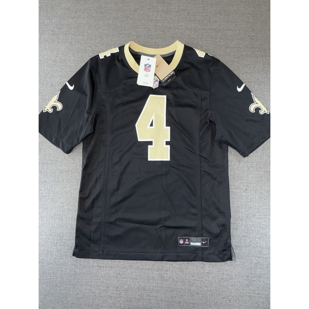 NWT Nike Derek Carr #4 New Orleans Saints NFL Game Jersey Black Size S